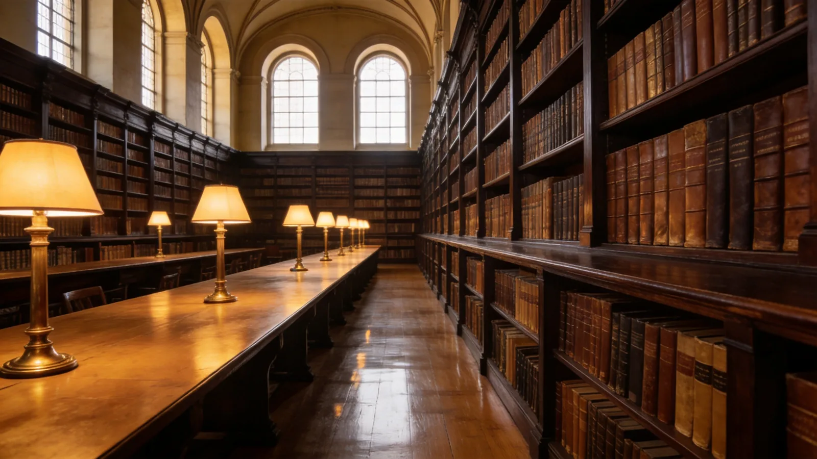 A quiet library interior, a metaphor for the knowledge base